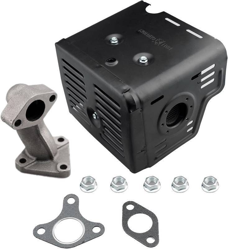 lot 20493 image: Ruma Muffler Kit for Honda GX340 GX390 GX420 11HP 13HP 16HP Harbor Freight 420 Engine Water Pump Snowblower Pressure Washer with ManifoldExhaust Pipe 2 Gasket 5 Mounting Nuts