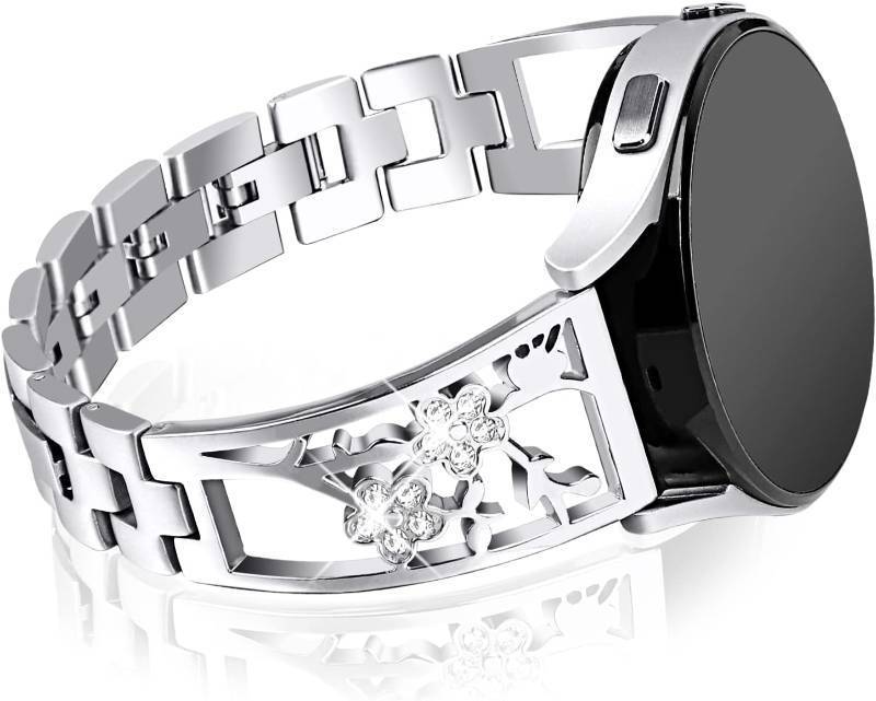 lot 20517 image: JOYOZY 20mm Watch Bands Compatible with Galaxy Watch 65FE7 40mm 44mmWatch 4 40mm 44mmWatch 6 Classic 43mm 47mmClassic4 42mm 46mmGalaxy Watch 5 pro 45mmActive2 Watch,Stainless Steel Bracelets