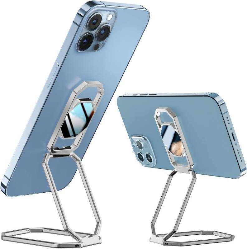 lot 21083 image: A-LuGei & Phone Kickstand Ring Holder, Magnetic Cell Phone Grips, Phone Stand for Desk, Adhesive Phone Holder for Hand, 360  Rotation Ring for Back of iPhone Case