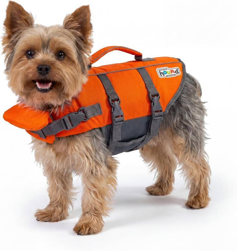 lot 21183 image: Outward Hound Granby Splash Orange Dog Life Jacket, XS