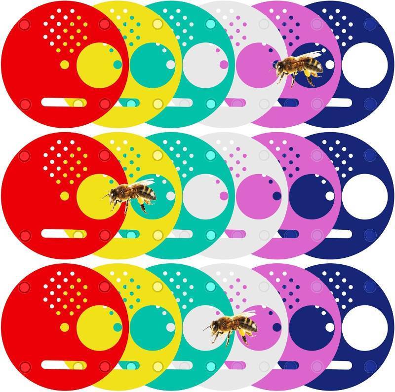 lot 21284 image: 60 Pcs Plastic Bee Hive Box Entrance Gate 2.68 Inch Entrance Disc Bee Nest Door Round Beehives Vents for Swarm Traps Horizontal Hives Beekeeping Equipment Beehive Tool