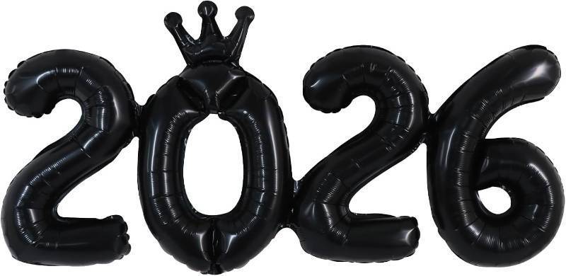 lot 21432 image: TONIFUL 2026 Blue Crown Foil Number Balloons 16 Inch Blue Number Banner 2026 Graduation Aluminum Foil Mylar Balloons for New Year Eve Christmas Anniversary Party Supplies COLOR IS BLUE