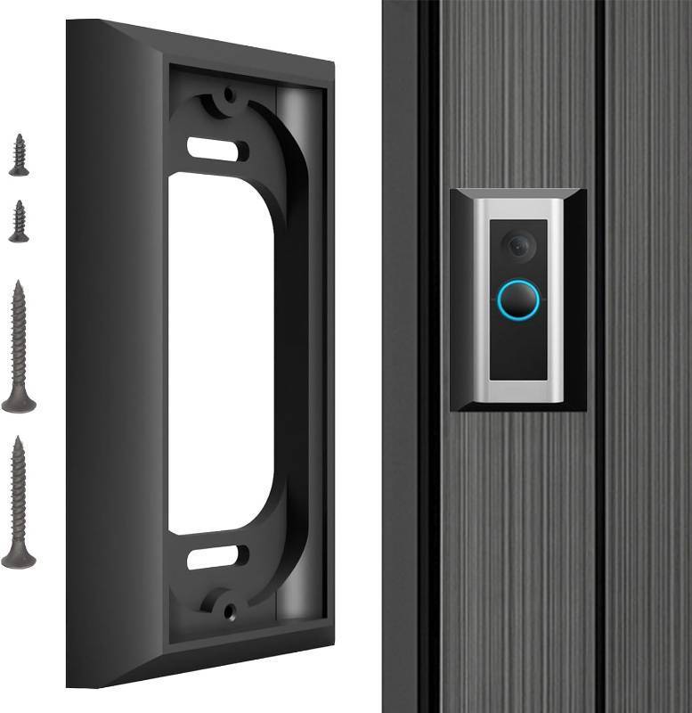 lot 21457 image: R-ing Doorbell MountR-ing Doorbell Wired Mounting Plate Compatible with Ring Wired Doorbell PRO ( formerl Ring PRO2 ) Ring PRO2 Doorbell Mount - Premium Adapter Plate
