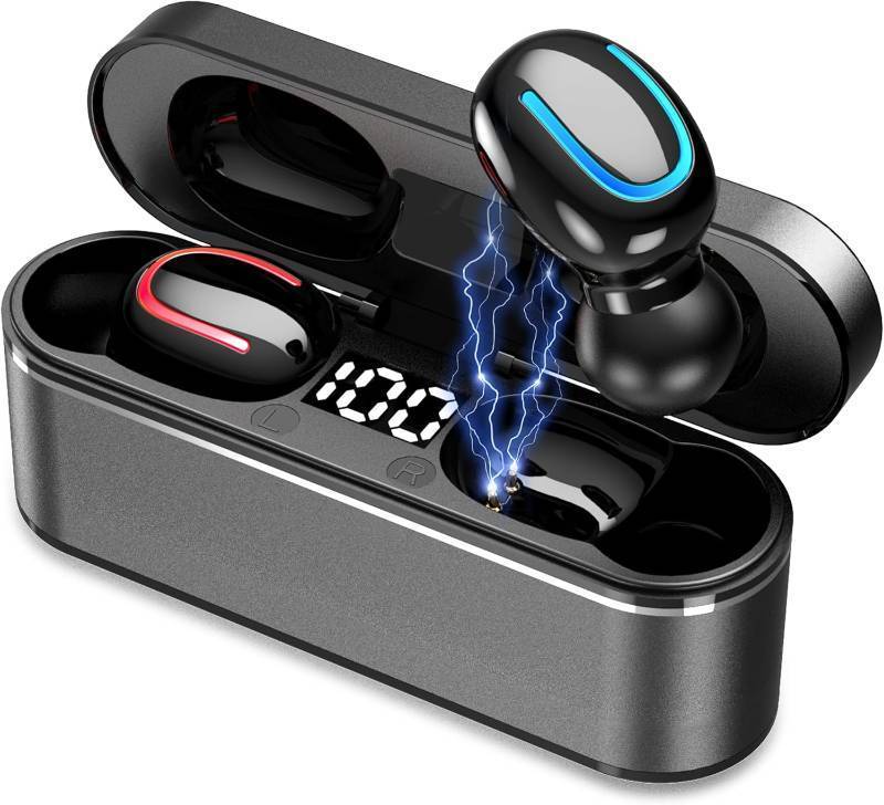 lot 21494 image: Wireless Earbuds Bluetooth 5.4, in Ear Lightweight Ear Buds with HiFi Stereo Sound & Deep Bass, Noise Cancelling Built-in Mics, 36H Playtime, IPX7 Waterproof Headphones for Sports, Android & iOS