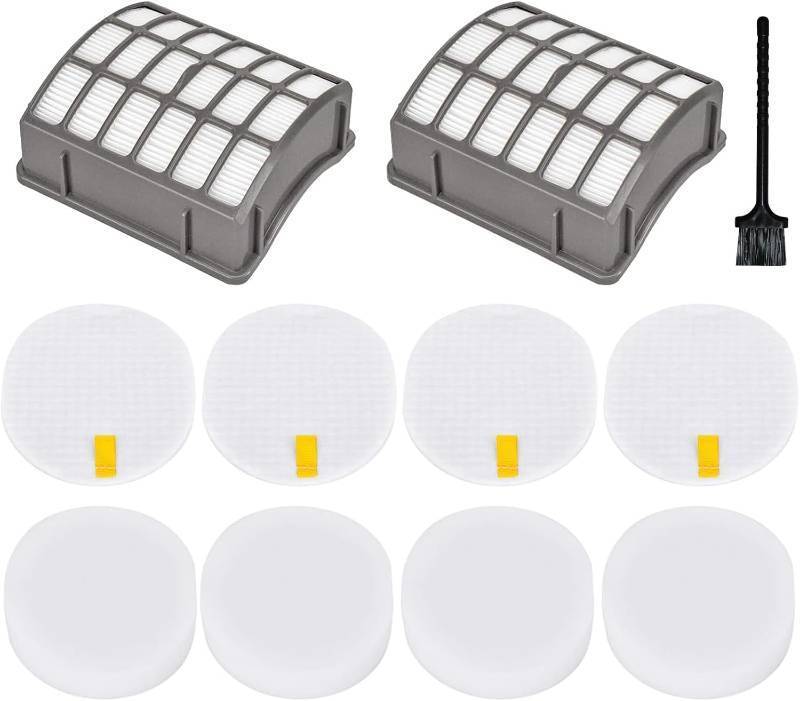 lot 21801 image: Filter Replacement Parts for Shark Navigator Professional NV60 NV70 NV71 NV80 NVC80C NV90 NV95 NV130 NV141 UV420,Rotator Professional XL Capacity NV90, 2 HEPA4 Foam&Felt Filters