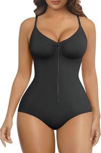 lot 26864 image: SHAPERX Womens Shapewear Bodysuit Tummy Control Seamless Zip-Up Body Shaper Waist Defining Body Suit Size LXL