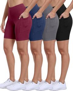 ATHVOTAR Biker Shorts Women with Pockets - 3"/5"/8" High Waisted Workout Spandex Tummy Control Gym Running Yoga Shorts Size XL