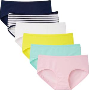 lot 26998 image: INNERSY Girls Cotton Underwear Teen Comfortable Panties Size 10-12 Years Briefs 6 Pack