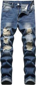 lot 27022 image: Boys Skinny Fit Ripped Destroyed Distressed Fashion Kids Denim Jeans Pants Size 12