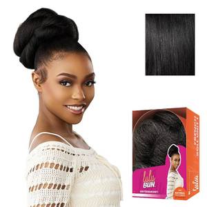 lot 27028 image: Sensationnel LuluBun Updo Hairextensions - Knotted Bun Unit 1 Synthetic Drawstring Cap Quick and Easy Wear Hair Wig Piece (1 JETBLACK)