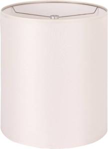 lot 27034 image: Wellmet Self-assembly Lampshade, CreamWhite, 14 Top x14 Bottom x17 High, Drum Lampshade for Table Lamp, Bedside Lamp, Floor Lamp, Fabric Replacement Lamp Shade Classic Modern Style, Spider Fitter