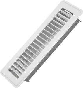 lot 27072 image: Howeall 2 x 10 Floor Register - Heavy Duty Steel Walkable Floor Vents - Easy Adjust Air Supply Lever - Vent Covers for Home (White)