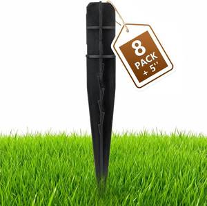 lot 27079 image: Beau Jardin 8 Pcs Plastic Ground Replacement Spikes Stakes for 0.82-0.86 inch Diameter Connecting Pole of Solar Pathway Lights Torch Lights Garden Lights for Yard Patio Walkway Landscape 5 inch Tall