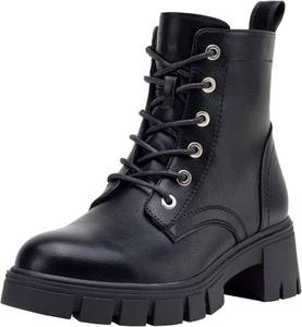 lot 27084 image: Vepose Womens 9626 Combat Ankle Boots, Lace-up Platform Chunky Heel Booties with Side Zipper SIZE 7