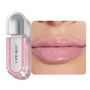 lot 27104 image: 3D Hydra Lip Gloss Plumping & Hydrating, High Shine Glassy Finish, Non-Sticky Moisturizing Lip Gloss with Ginger Extract, Volumizing Lip Makeup for Fuller Looking Lips (#01 Crystal Pink)