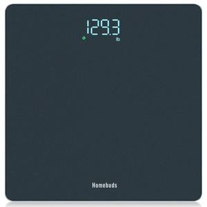 lot 27120 image: Homebuds Bathroom Scale for Body Weight, Precision 0.1lb by Our Professional Scale Factory Since 2001, Digital Weight Scale LED Display and Step-On, 3AAA Batteries Included, 400lb182kg, Blue