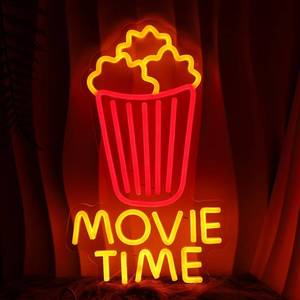 lot 27124 image: Movie Time Neon Sign Dimmable Movie Night Neon Sign Wall Decoration Gift for Cinema Game Room Man Cave Theater Party 10  16.4 Inch