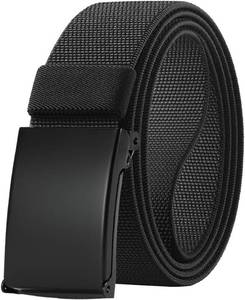 lot 27137 image: DOOPAI Canvas Web Belt with Stretch Flexibility, Elastic Belt Fit, Top Military Buckle - Adjustable, Cut to Fit