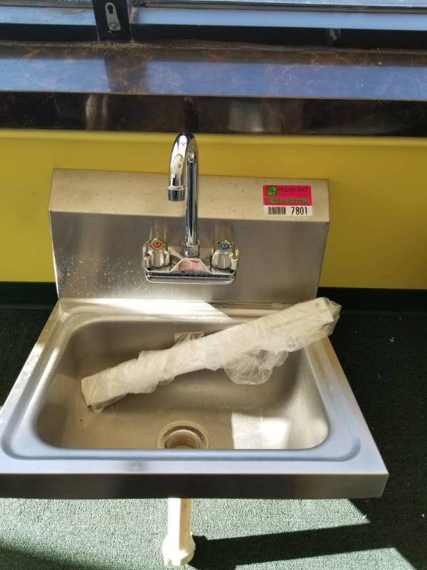 lot 7801 image: Stainless Sink with Faucet