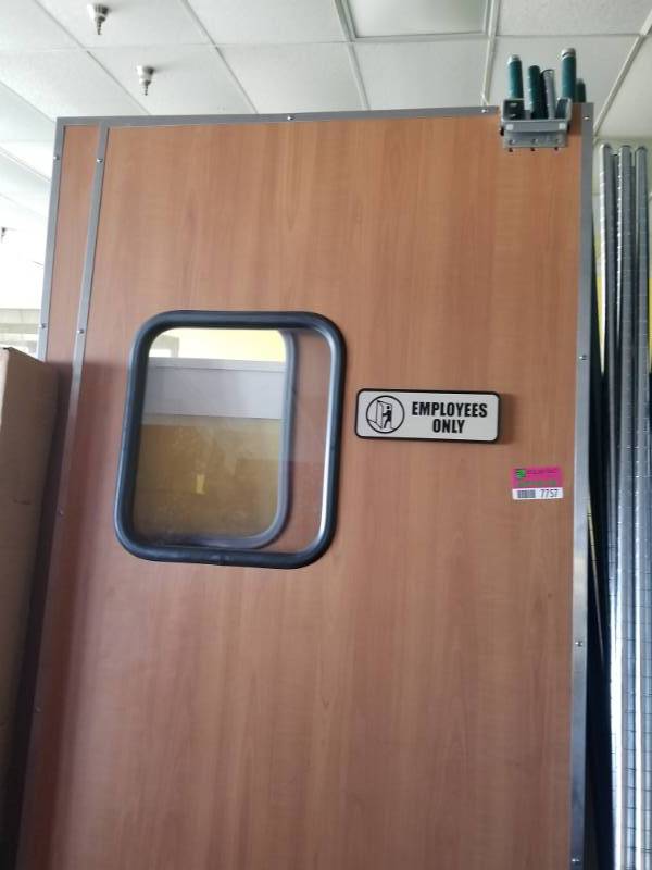 lot 7757A image: Swinging Kitchen Door With Window