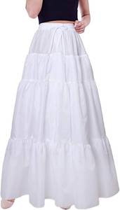 lot 27182 image: YULUOSHA Womens Crinoline Petticoat Hoopless Skirt A-Line Underskirt Full Gown Half Slips for Dresses Lingerie Long Skirt SIZE UNKNOWN