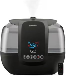 lot 17311 image: HOMEDICS Total Comfort Ultrasonic Humidifier with UV-C Technology Warm and Cool Mist, Top-Fill, 120-Hour, 2-Gallon (For Rooms Up To 587-sq ft) Color WHITE (Powers on, missing remote)