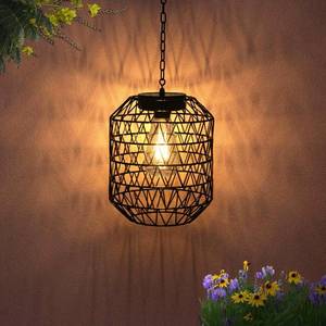 lot 17319 image: Livinlarge Solar Pendant Light,Outdoor Solar Powered Chandelier Hanging Lantern IP44 Waterproof,Gazebo Lights for Yard Patio Balcony Tree Porch Porch Garden Decor