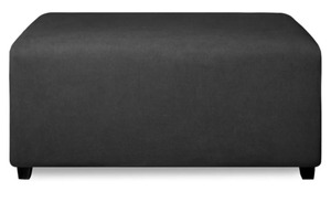 lot 17332 image: PureFit Super Stretch Soft Form Fit Ottoman Cover Rectangle - Ottoman Slipcovers for Foot Stool & Folding Storage Furniture for Living Room with Nonslip Elastic Bottom