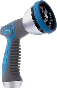 lot 17625 image: INNAV8 Garden Hose Nozzle Heavy Duty - Features 10 Spray Patterns, THUMB CONTROL On Off Valve Hose Sprayer Nozzle for Easy Water Control - Outdoor Water Hose Nozzle Head Attachment