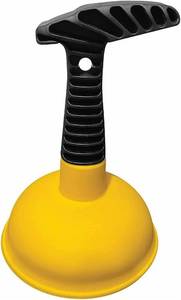 lot 17650 image: Sink Plunger, Easy to use Mini Plunger with Short Handle, Powerful Plunger Unclogging Tool for Kitchen Sink, Shower, Bathroom Drains, Bath, Yellow