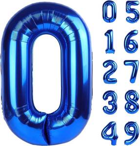 lot 17652 image: Big Navy Blue 0 Number Balloon 40 Inch, Foil 0 Number Balloons, Number Zero Balloons for 10 20 30 40 50 60 70 80 90 100 Women Men Birthday Party, 2025 NumberBalloon Anniversary Graduations Decorations