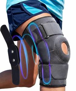 lot 17672 image: Sparthos Knee Brace - Heavy-Duty Hinged Support for ACL, MCL, Meniscus Tear, Arthritis, Tendonitis Pain - Open Patellar - 4-Strap Adjustable, For Men and Women, Check Size Chart, Size Large