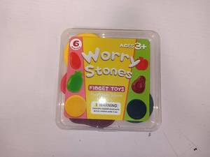 lot 17673 image: 6Pcs Silicone Sensory Worry Stones, Quiet Fidget Toys for Kids  for Autism & ADHD,Sensory Play,Silent Calming,Focus Support,Easy to Clean, Food Grade Silicone,Versatile Gift