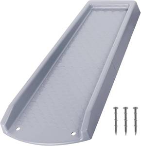 lot 18913 image: plusgutter Rain Gutter Downspout Splash Block, Gutter Downspout Extensions for Water Drainage, 24 Gutter Splash Guards Downspout Extender, Fixable Down spout Drain Trays with PE Nails(1 Pack, Gray)