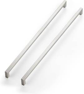lot 18924 image: JOY DECOR 2 Pack Cabinet Handles,18 Inch Brushed Nickel Cabinet Pulls,Kitchen Cabinet Handles Square Drawer Pulls Stainless Steel Drawer Hardware Handles, 458mm Hole Centers