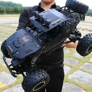 lot 18931 image: 4DRC 112 Rc Car,off Road Truck Remote Control Car Metal Shell 2.4G 4WD Dual Motors, with 2 Batteries Black