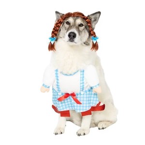 lot 18932 image: Vibrant Life Halloween Gingham Girl Costume for Dogs, Blue and White, Extra Large
