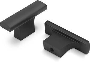lot 18938 image: 6 Pack Matte Black Kitchen Cabinet Knobs Cabinet Knobs Black Drawer Knobs Kitchen Hardware Solid Cupboard Knobs Drawer Knobs