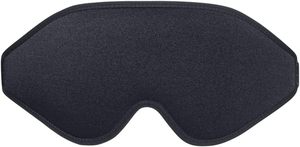 lot 18971 image: Sleep Mask for Side Sleeper, 3D Soft Breathable Blackout Eye Mask, Zero Pressure Sleeping Mask, Full Face Fit with Adjustable Elastic Strap, Soft Eye Shade Cover for TravelFlightNapYoga (Black)