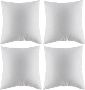 lot 18983 image: Throw Pillow Inserts 20 x 20 Set of 4 Ultra-Soft Hypoallergenic Square Couch Pillows with Polycotton Filling for Bed, Sofa, Sleeping, Decorating(White)