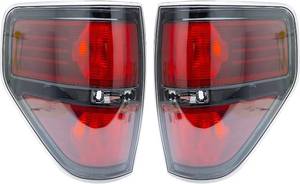 lot 19002 image: Tail Light Compatible With Ford F150 F-150 2009 2010 2011 2012 2013 2014 Passenger and Driver Side Smoked Taillights Replaces BL3Z13404AB