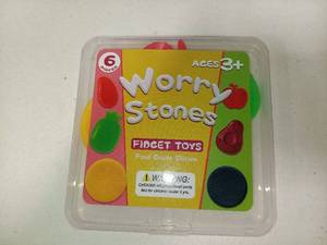 lot 17354 image: 3 Pack Worry Stones Fidget Toys Food Grade Silicone