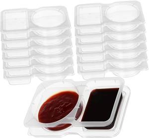 lot 17364 image: Sauce Box Condiment Cups Lids Food Storage Containers Snack Boxes Reusable Dipping Meal Prep Salad Dressing