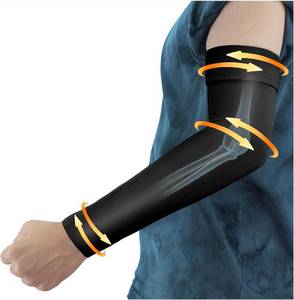 lot 17387 image: Hiball Lymphedema Medical Compression Arm Sleeve for Men Women, 20-30 mmHg Graduated Compression Full Arm Support with Silicone Band, Long Circulation Pressure Arm Brace for Arthritis, Bursitis, Edema