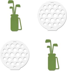 lot 17693 image: Golf Cut-outs, Double-sided Golf Birthday Retirement Table Topper Party Decorations