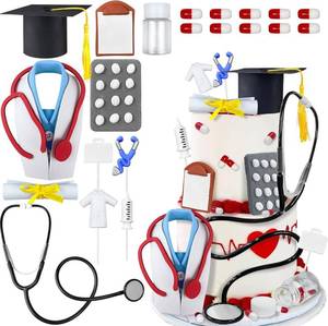 lot 17698 image: 21 PCS Nurse Doctor Graduation Cake Topper Decorations for Nursing Doctor Graduation Party Supplies