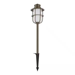 lot 18783 image: Low Voltage 150 Lumen Hardwired Cast Brass Bronze 2700K Integrated LED Weather Resistant Outdoor Landscape Path Light