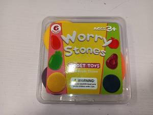 lot 18790 image: Fidget Toys Sensory Stone for Kids 6 Pack Textured Soft Worry Stone for Autism Kids Calming - Fidget Stress Toys for Students Stress Relief - Small Prizes Fidget Toys