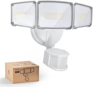 lot 19010 image: Philips 72W 7400LM LED Security Lights wPIR Motion Sensor Outdoor, 5000K Daylight Dusk to Dawn Aluminum Flood Light, 3 Adjustable Heads, Waterproof for Garage, Yard, Porch
