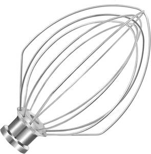 lot 19038 image: K5A Stainless Steel Whisk for KitchenAid 5 Qt Bowl-Lift Stand Mixer, 6 Wire Whip Compatible with K45, K5SS, KSM5, KG25, KF26, KP50, KSM6573, KSM6521 Heavy Duty, 188 Stainless Steel, Dishwasher Safe